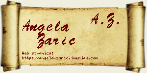Angela Zarić vizit kartica